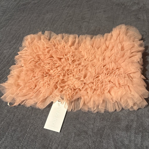 Peach Ruffled Clutch - Picture 2 of 2